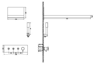 Душевая система Boheme Fusion 131-2-CR с термостатом хром